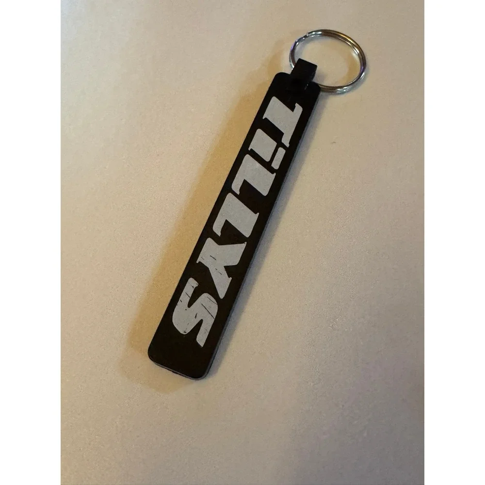 Tillys Black White Logo Keychain Charm Keyring Accessory‎